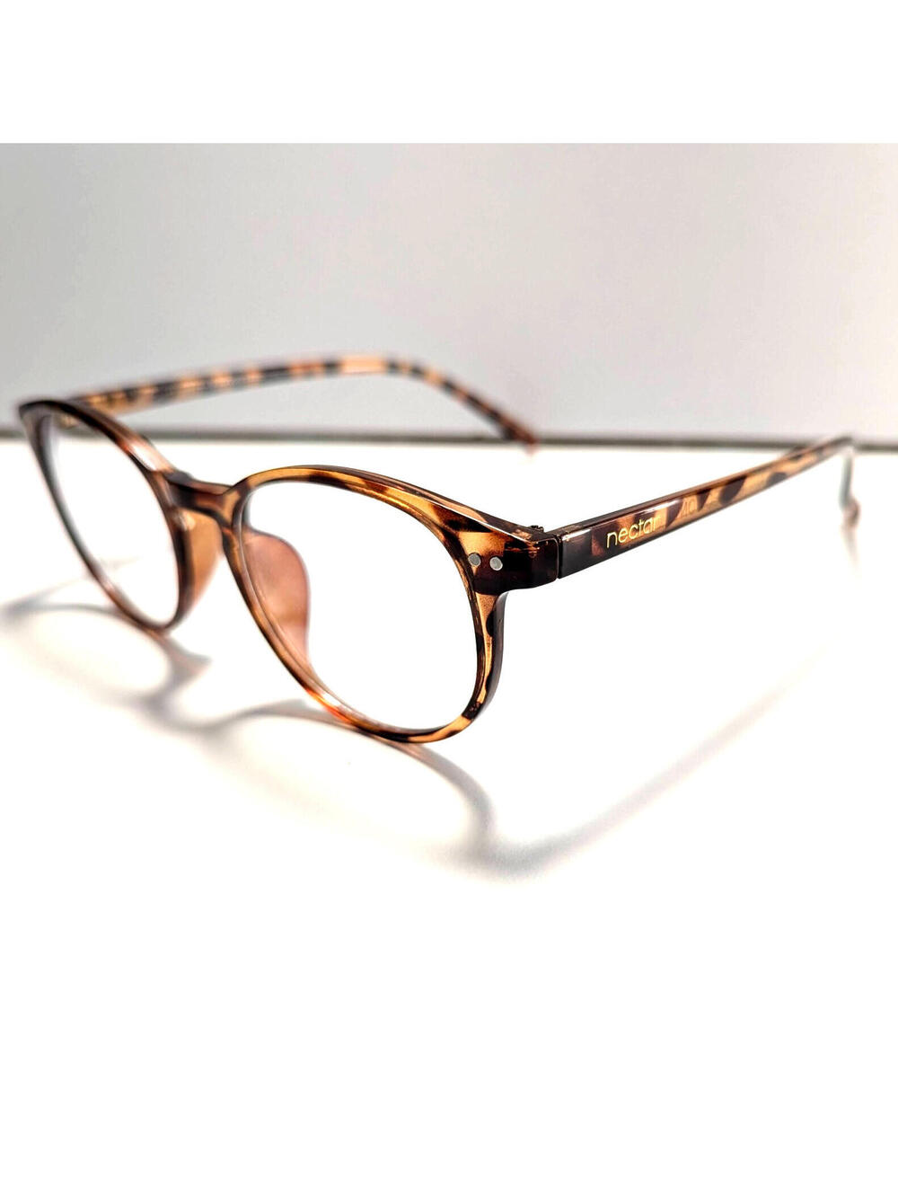 Nectar Cobalt Collections Round Light Brown Tortoise Eyeglasses for Blue Light
